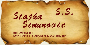 Stajka Simunović vizit kartica